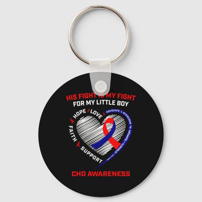 Hans Fig Little Boy Son Chd Awareness Heart Disea Nyckelring (Framsida)