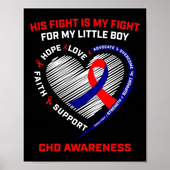 Hans Fig Little Boy Son Chd Awareness Heart Disea Poster (Framsidan)