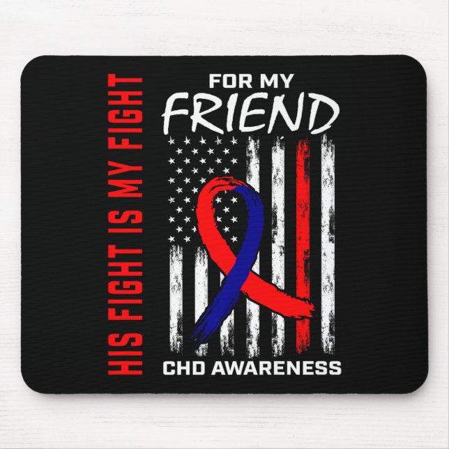 Hans Fight Friend Chd Awareness American Flagga Gr Musmatta (Framsidan)