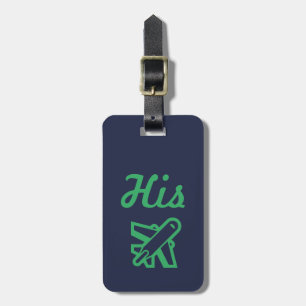 Hans flotta och Grönt Luggage Tag Bagagebricka