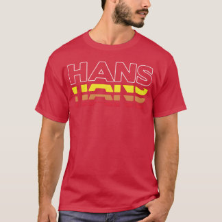 Hans Förnamn Rolig Vintage Solnedgång Hans familj T Shirt