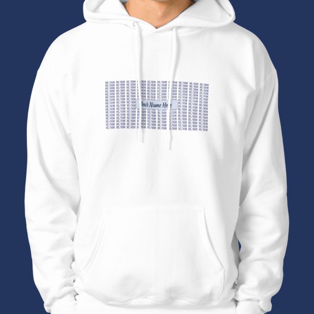 Hans Gender Pronounces i Blue Repeat Hoodie (Skapare uppladdad)