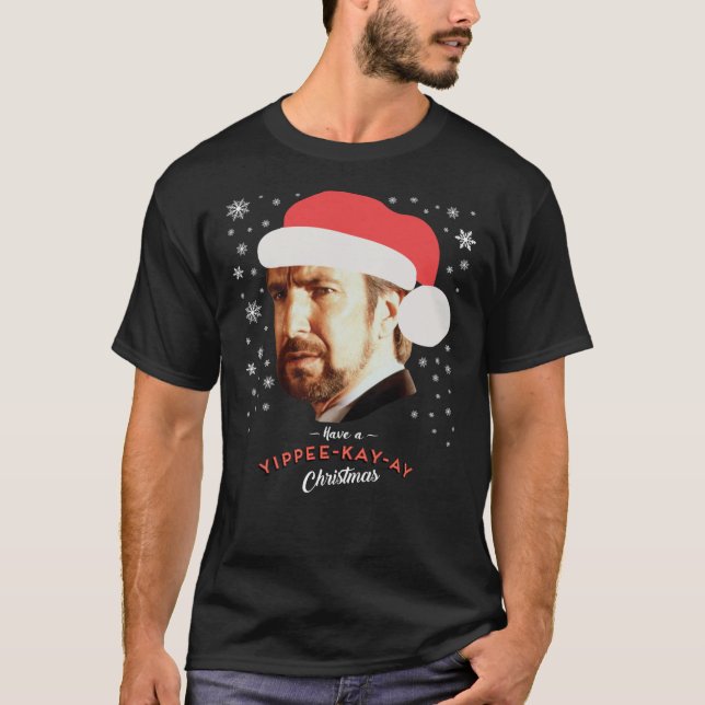 Hans Gruber har en Yippee Kay Ay Juldie Har T Shirt (Framsida)