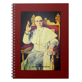Hans helighet Pope Pius XII - katolska kyrkan Anteckningsbok