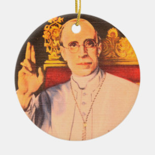 Hans helighet Pope Pius XII - katolska kyrkan Julgransprydnad Keramik