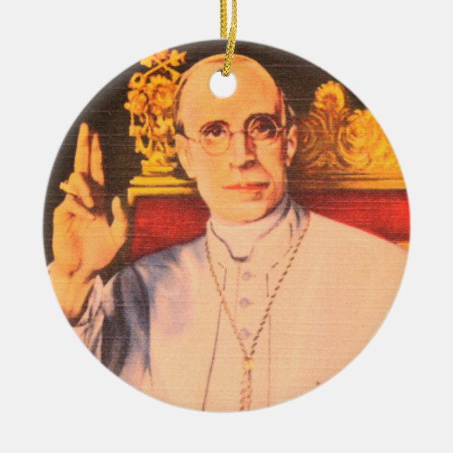 Hans helighet Pope Pius XII - katolska kyrkan Julgransprydnad Keramik (Framsidan)