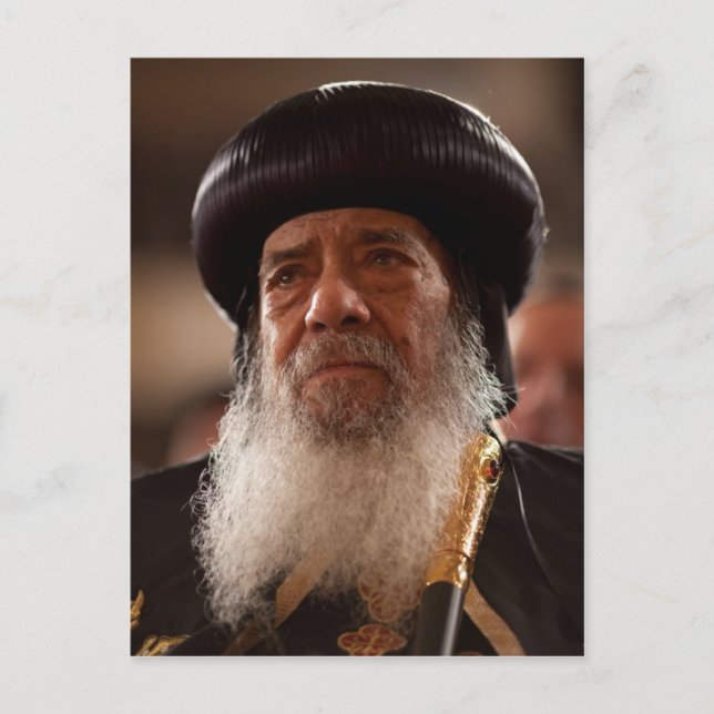 Hans helighet Pope Shenouda III Vykort (Framsida)
