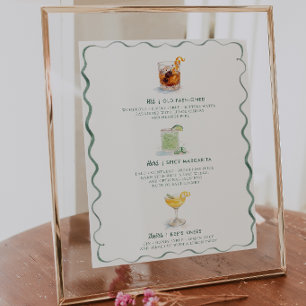 Hans Hennes Deras   Watercolor Signature Cocktail Poster