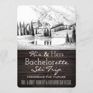 Hans & Hers Bachelor/Bachelorette Ski Resa Inbjuda Inbjudningar