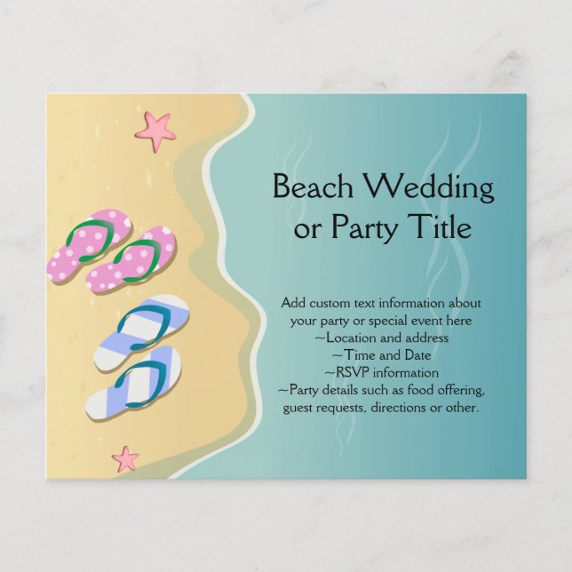 Hans/Hers Flinflip flops på Beach Wedding (Framsida)