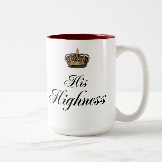 Hans Highness (delen av hans och den hennes Två-Tonad Mugg (Höger)