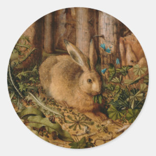Hans Hoffmann A hare i skogen Runt Klistermärke