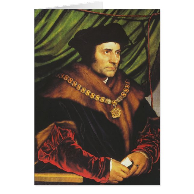 Hans Holbein - porträtt av herr Thomas mer Hälsningskort (Framsidan)