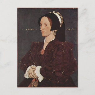 Hans Holbein- Porträtt av Margaret Wyatt, Dam Lee Vykort