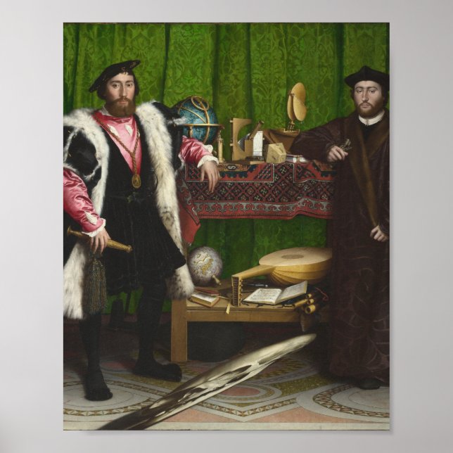 Hans Holbein The Younger - ambassadörerna Poster (Framsidan)