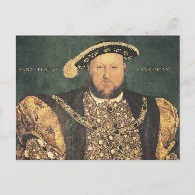 Hans Holbein the Younger Henry VIII Vykort (Framsida)
