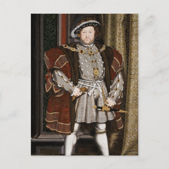 Hans Holbein the Younger Kung Henry VIII Vykort (Framsida)