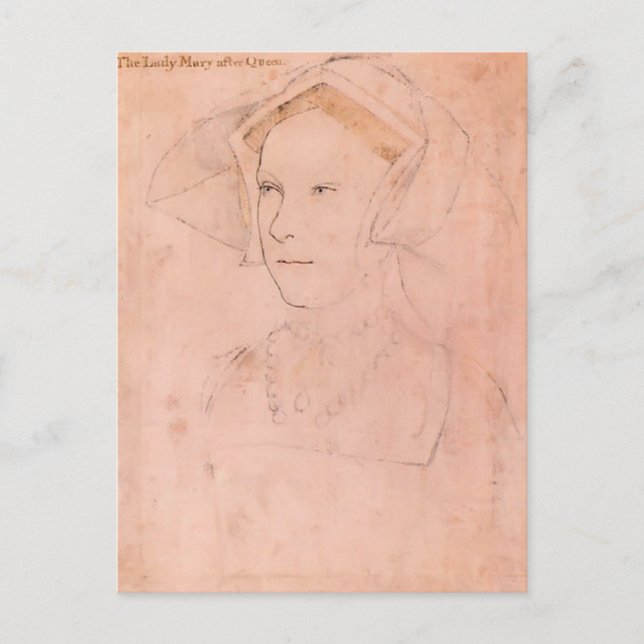 Hans Holbein the Younger- Queen Mary I Tudor Vykort (Framsida)