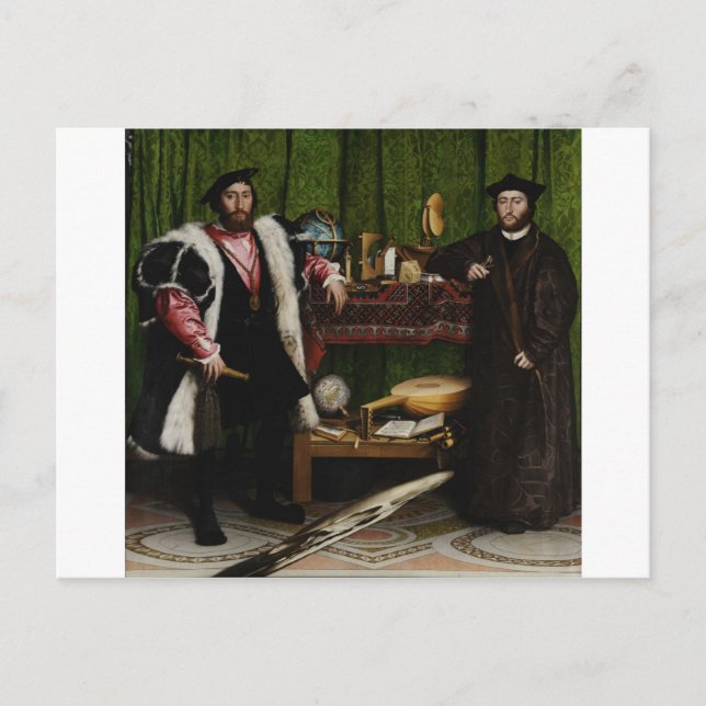 Hans Holbein the Younger's Ambassadors Vykort (Framsida)