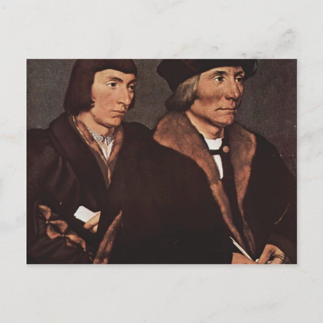 Hans Holbein - Thomas Godsalve of Norwich and son Vykort (Framsida)