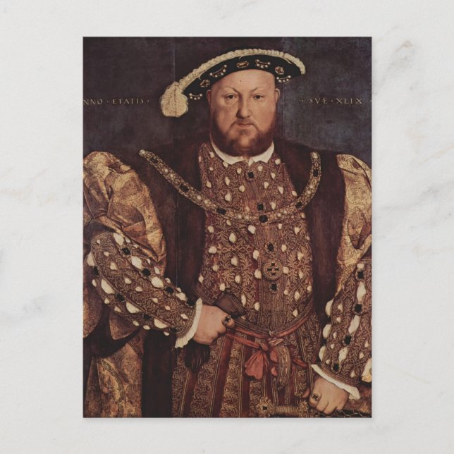 Hans Holbein Younger- Porträtt i Henry VIII Vykort (Framsida)