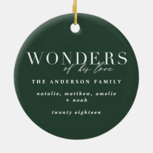 Hans julklapp i religiösan kärlek julgransprydnad keramik