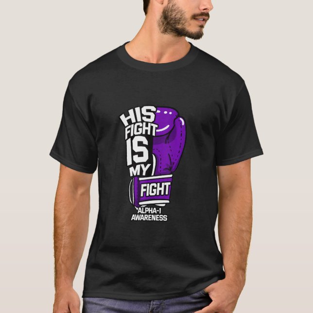 Hans kamp är min "Alfa 1 Awareness Survivor A" T Shirt (Framsida)