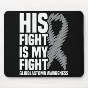 Hans kamp är min Grått Ribbon GBM Glioblastoma Musmatta