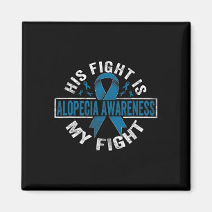 Hans kamp är min kamp Alopecia Awareness 1 Magnet