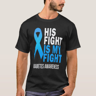Hans kamp är min kamp - använd blått för diabetesm t shirt