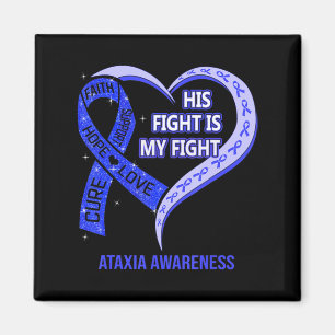 Hans kamp är min kamp Ataxi Awareness Blue Ribbon Magnet