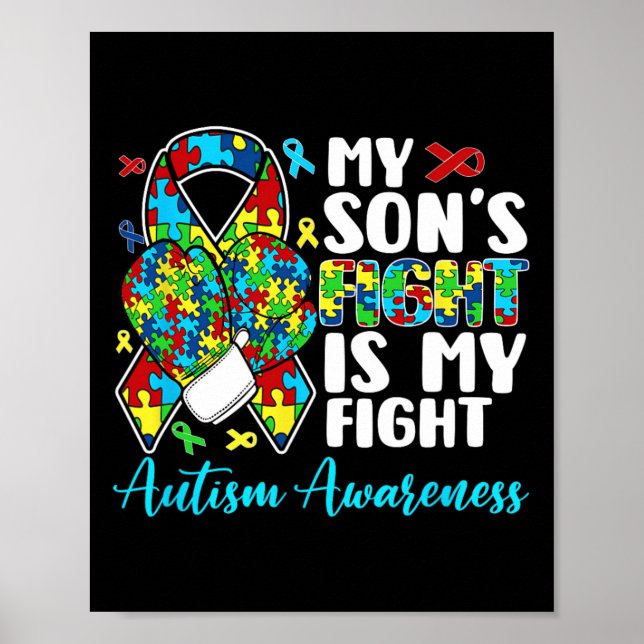 Hans Kamp Är Min Kamp Autism Acceptans Och Stöd Poster (Framsidan)