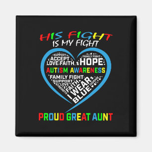 Hans kamp är min kamp Autismmedvetande Nevö Super Magnet