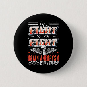 Hans kamp är min kamp Brain Aneurysm Awareness Gra Knapp