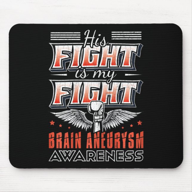 Hans kamp är min kamp Brain Aneurysm Awareness Gra Musmatta (Framsidan)