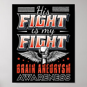 Hans kamp är min kamp Brain Aneurysm Awareness Gra Poster