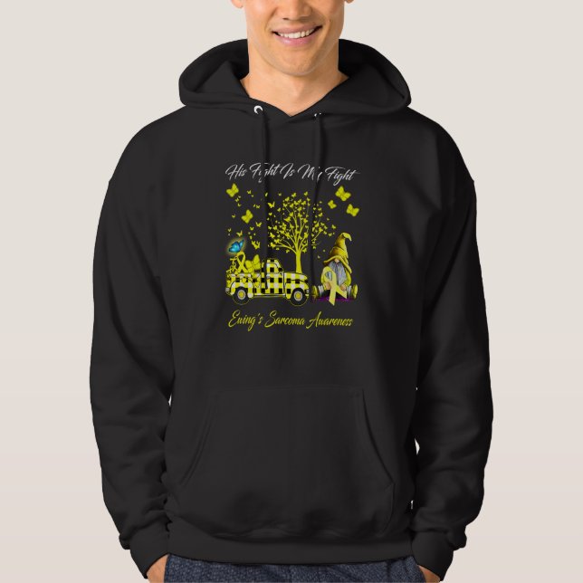 Hans kamp är min kamp Ewings Sarcoma Awaren Hoodie (Framsida)