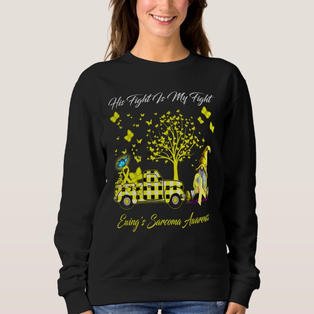 Hans kamp är min kamp Ewings Sarcoma Awaren T Shirt (Framsida)