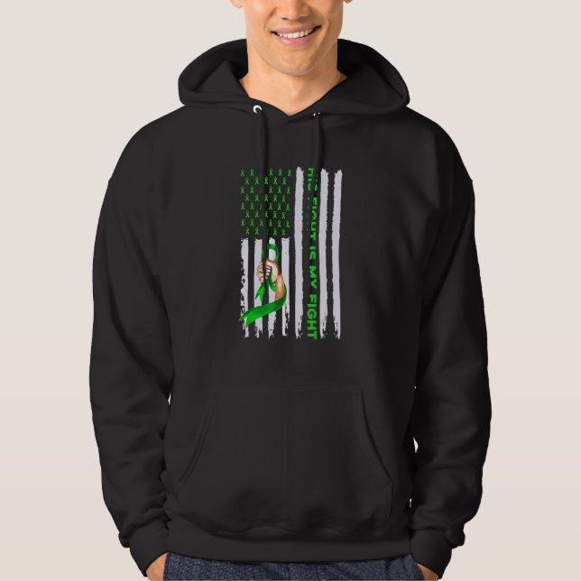 Hans kamp är min kamp för biblisk Atresia Awarenes Hoodie (Framsida)