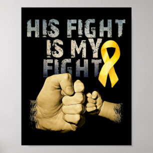 Hans kamp är min kamp Medvetenhet om barncancer G Poster