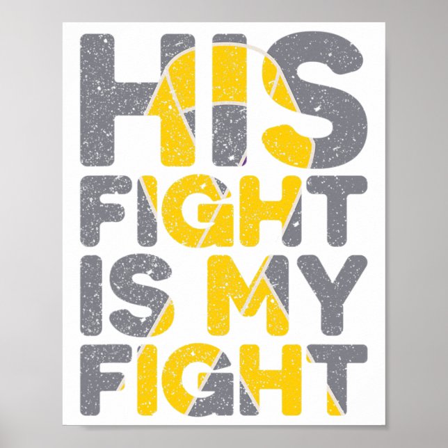 Hans kamp är min kamp Medvetenhet om barncancer T Poster (Framsidan)