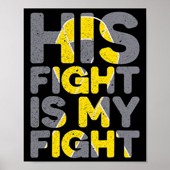 Hans kamp är min kamp Medvetenhet om barncancer T Poster (Framsidan)