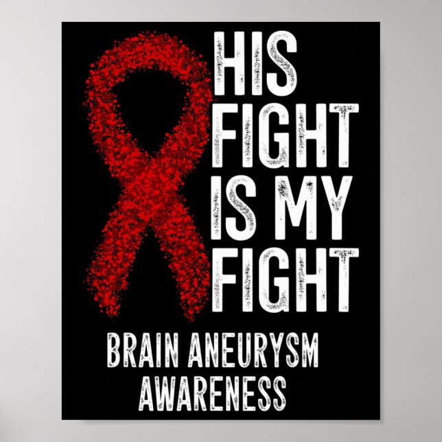 Hans kamp är min kamp Medvetenhet om hjärnaneurysm Poster (Framsidan)