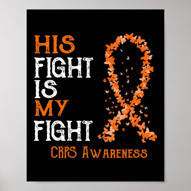 Hans kamp är min kamp mot CRPS-medvetenhet 1 Poster (Framsidan)