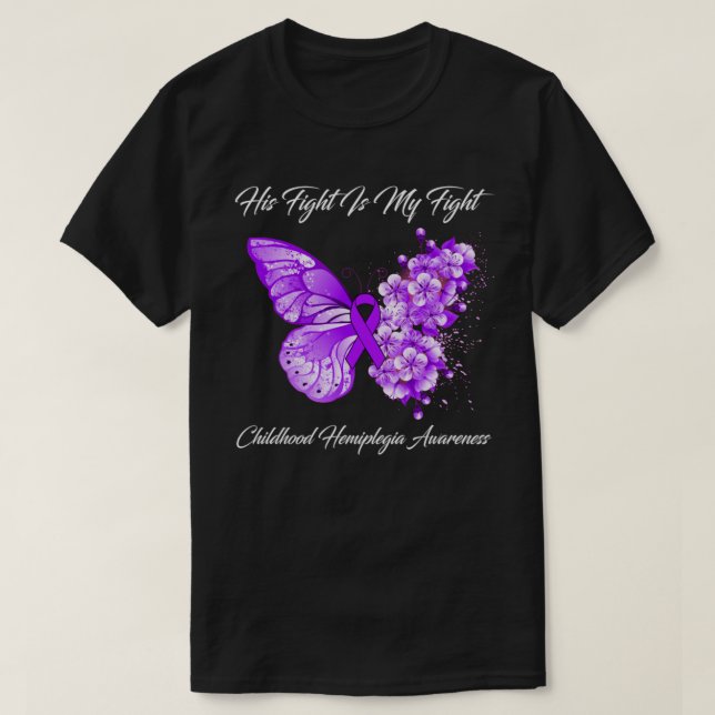 Hans kamp är min kamp mot Hemiplega Awarene T Shirt (Design framsida)