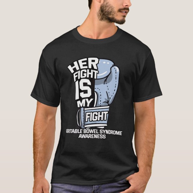 Hans kamp är min kamp mot IBS-viruset Bowel-syndro T Shirt (Framsida)