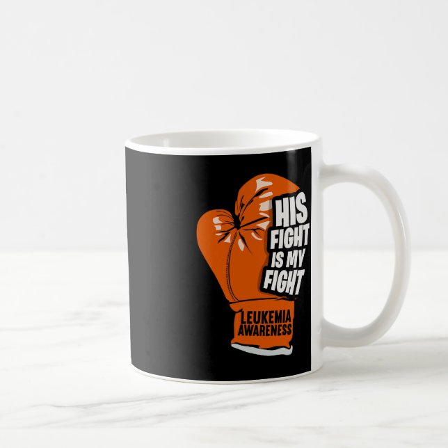 Hans kamp är min kamp mot leukemi-medvetande 3 kaffemugg (Höger)