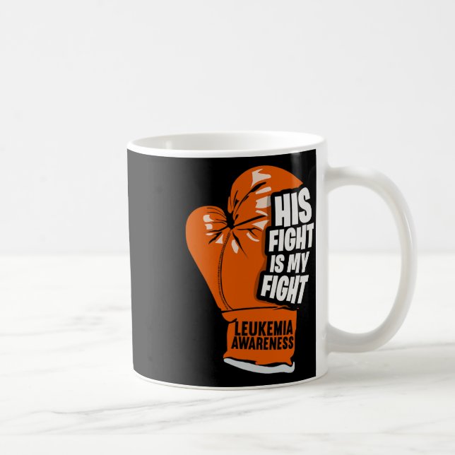 Hans kamp är min kamp mot leukemi-medvetande 3 kaffemugg (Höger)