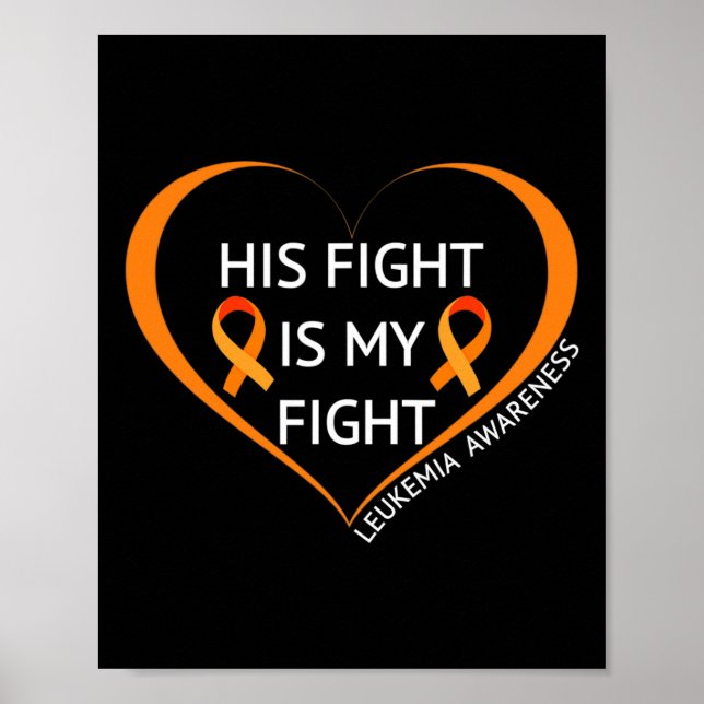 Hans kamp är min kamp mot leukemi-medvetenhet 1 poster (Framsidan)