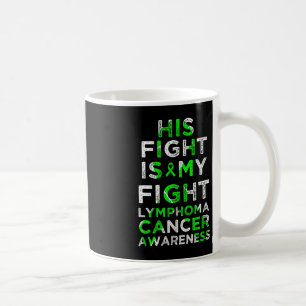 Hans kamp är min kamp mot Lymphoma Blood Cancer Aw Kaffemugg